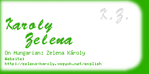 karoly zelena business card